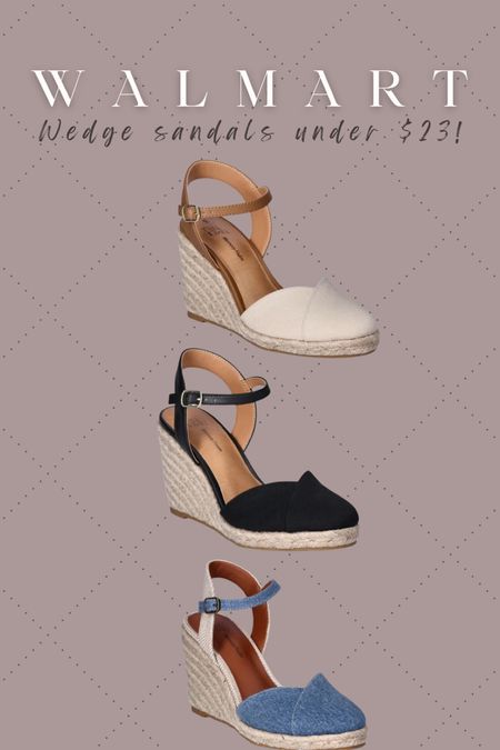 New wedge sandals under $23!  I have last years version and always get q’s about them when I share them!  Such a great sandal staple for spring and summer!  Mine fit tts  

#LTKfindsunder50 #LTKshoecrush #LTKSeasonal