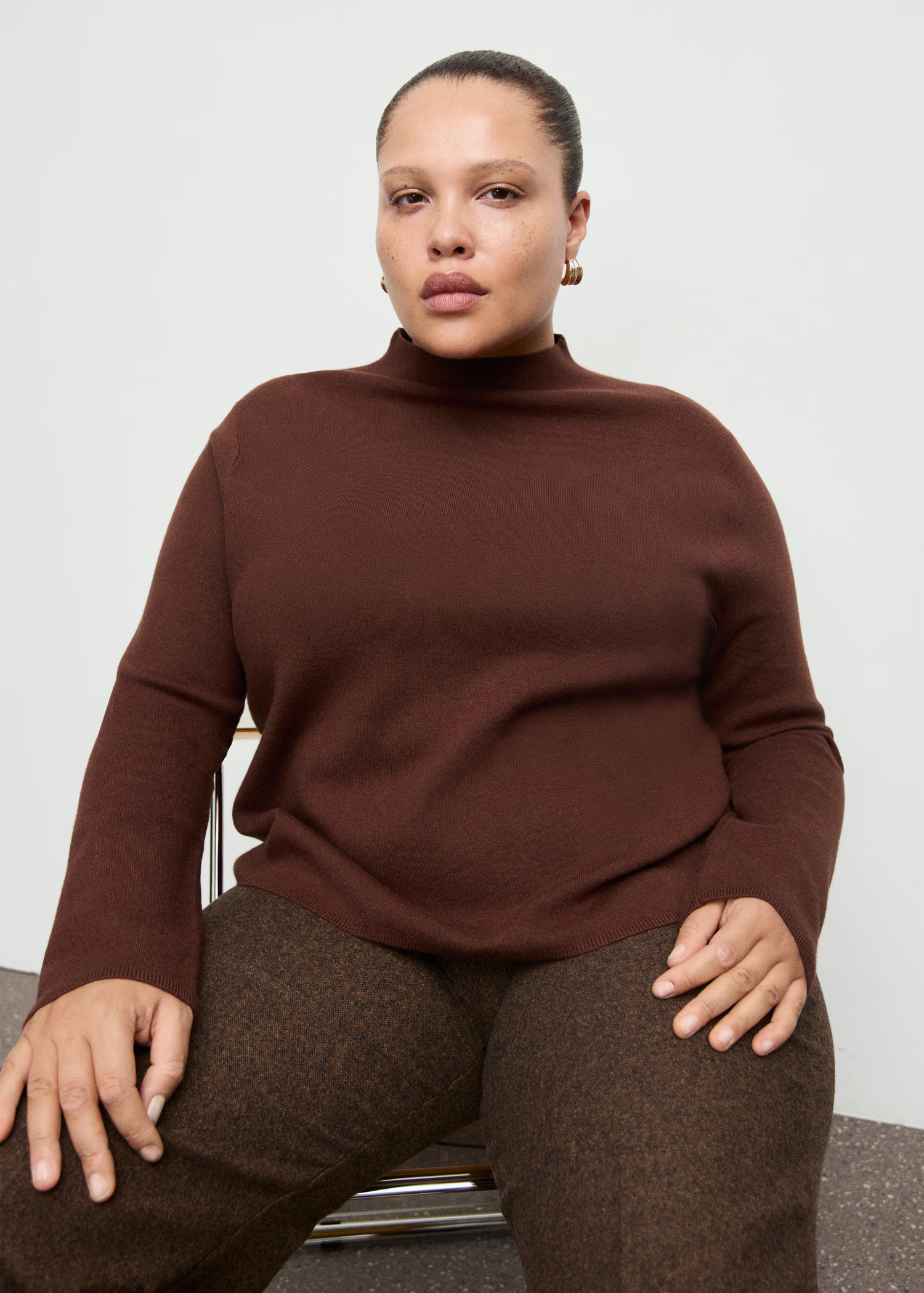 Knitted sweater with perkins neck | Mango (US/MX/AU)