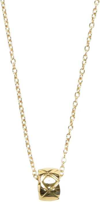 18K Yellow Gold Plated Crush Round Pendant Necklace(Unisex), Waterproof, Never Tarnished, Luxury ... | Amazon (US)