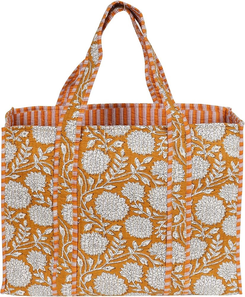 Marubhumi Women Lightweight Travel Bag Purse Cotton Shoulder Tote Bag For Shopping Grocery & Beac... | Amazon (US)