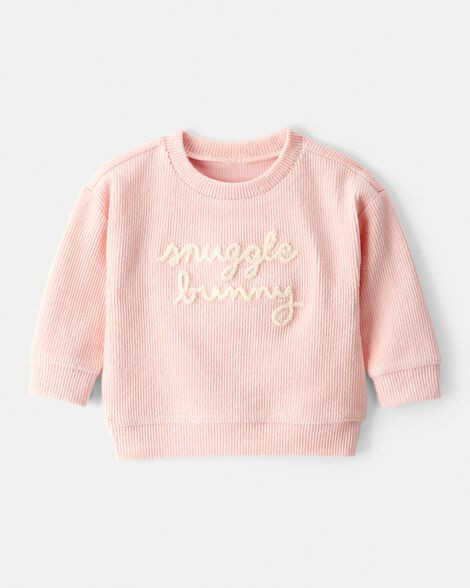 Baby Girl Snuggle Bunny Pullover Sweatshirt - Pink | Carter's Inc