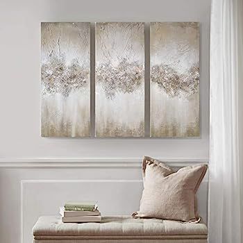 Madison Park Wall Art Living Room Décor - Embellished Hand Painted Canvas, Home Accent Glitter A... | Amazon (US)