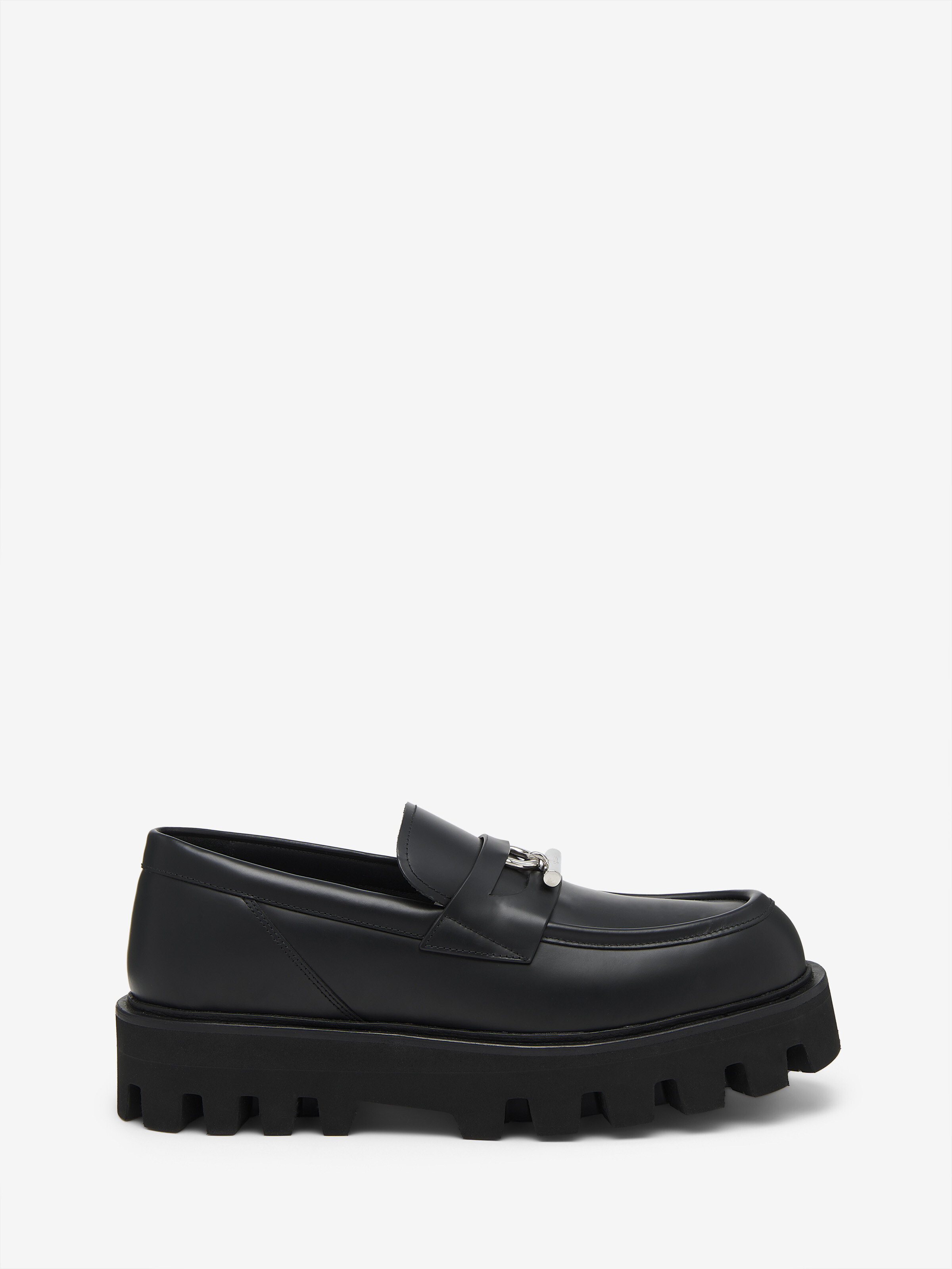 Men's T-Bar Parachute Loafer in Black | Alexander McQueen