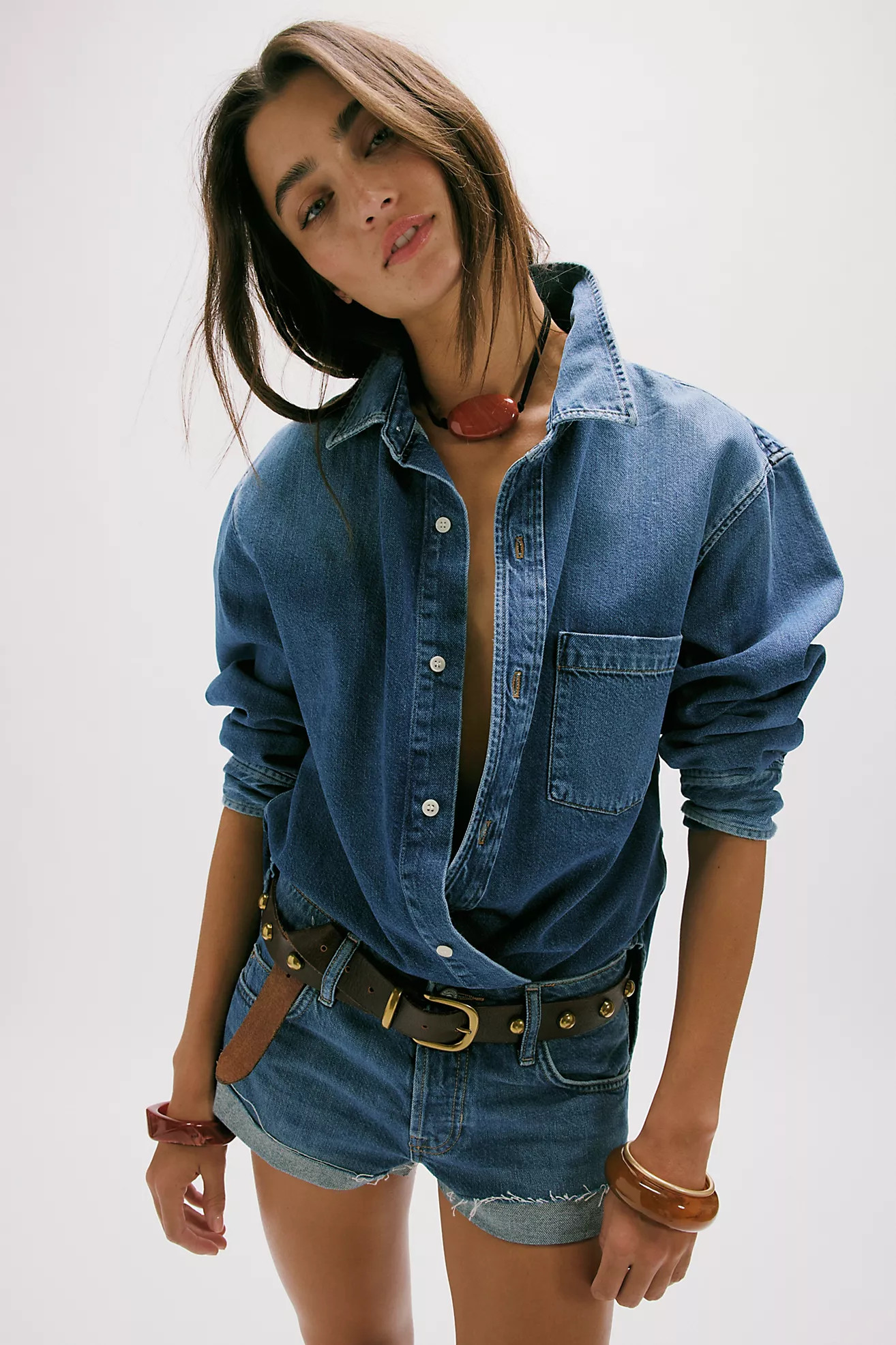 Chemise en jean boutonnée Citizens of Humanity Carter | Free People FR
