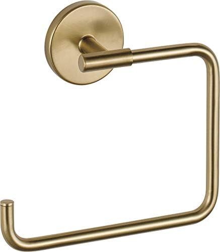 Delta Faucet Trinsic Towel Ring, Champagne Bronze Hand Towel Holder, Bathroom Accessories, 759460... | Amazon (US)