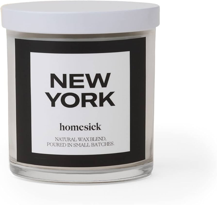 Homesick Premium Scented Candle, New York - Scents of Apple Peel, Nutmeg, Clove, 7.5 oz, 30-35 Ho... | Amazon (US)