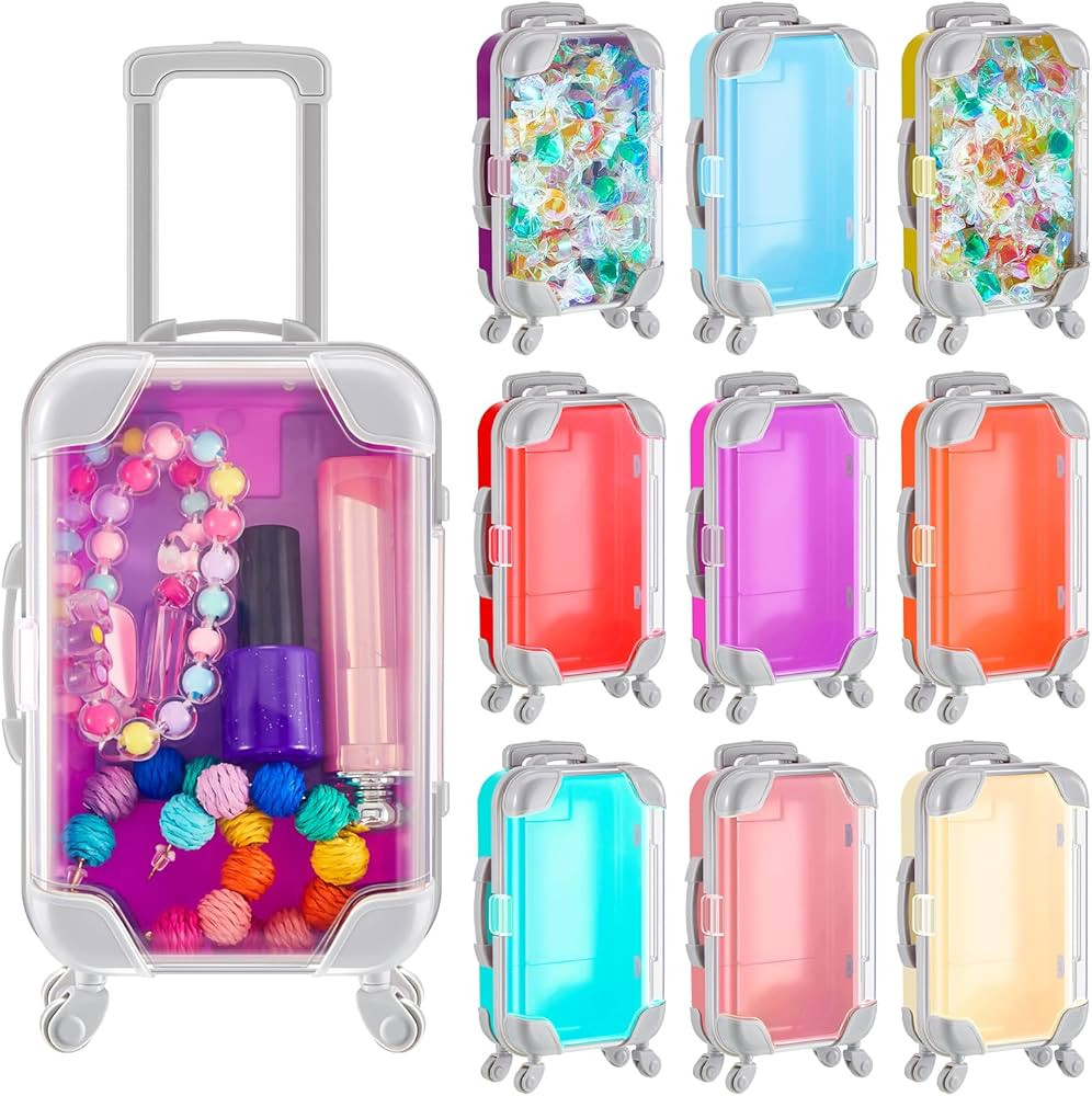 Tessco for you 12 Pack Suitcase Party Favor Gift Box Mini 6.7 x 3.8 x 2 Inches 9 Colors Plastic T... | Amazon (US)