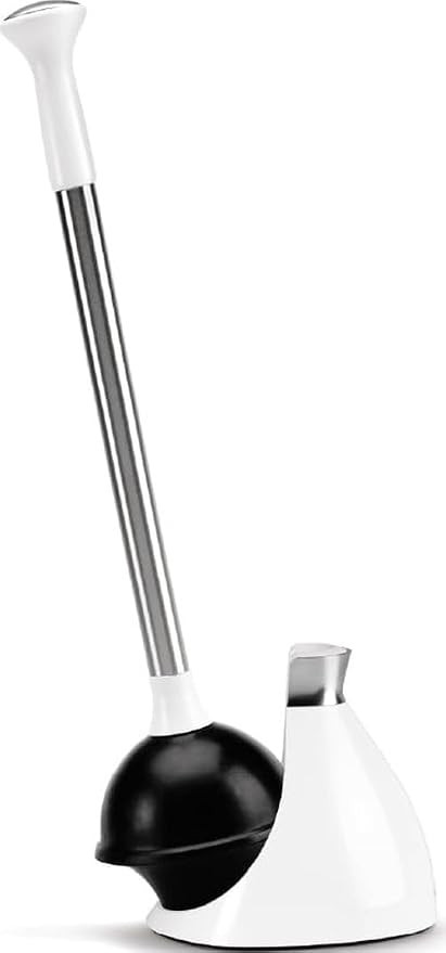 simplehuman Toilet Plunger with Holder Set, Magnetic Drip-Free Cover, Narrow Flange for Modern Lo... | Amazon (US)