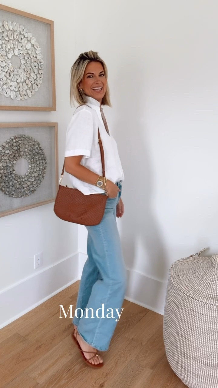 A week of summer outfits from quince. I wear small in tops and bottoms.  27x34 in the wide leg jeans.  I’m 5’11”.

#LTKootd #LTKTall #LTKOver40