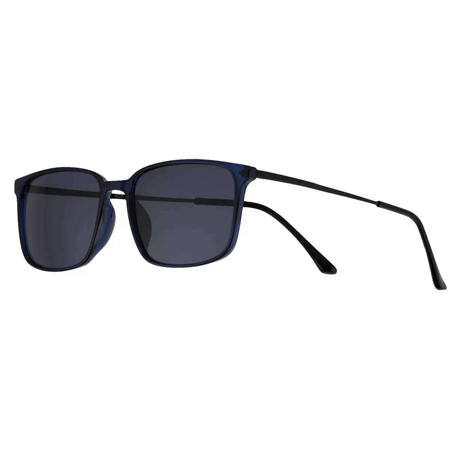 Men's Apt. 9 52mm Navy Crystal & Black Square Sunglasses, Blue | Kohl's