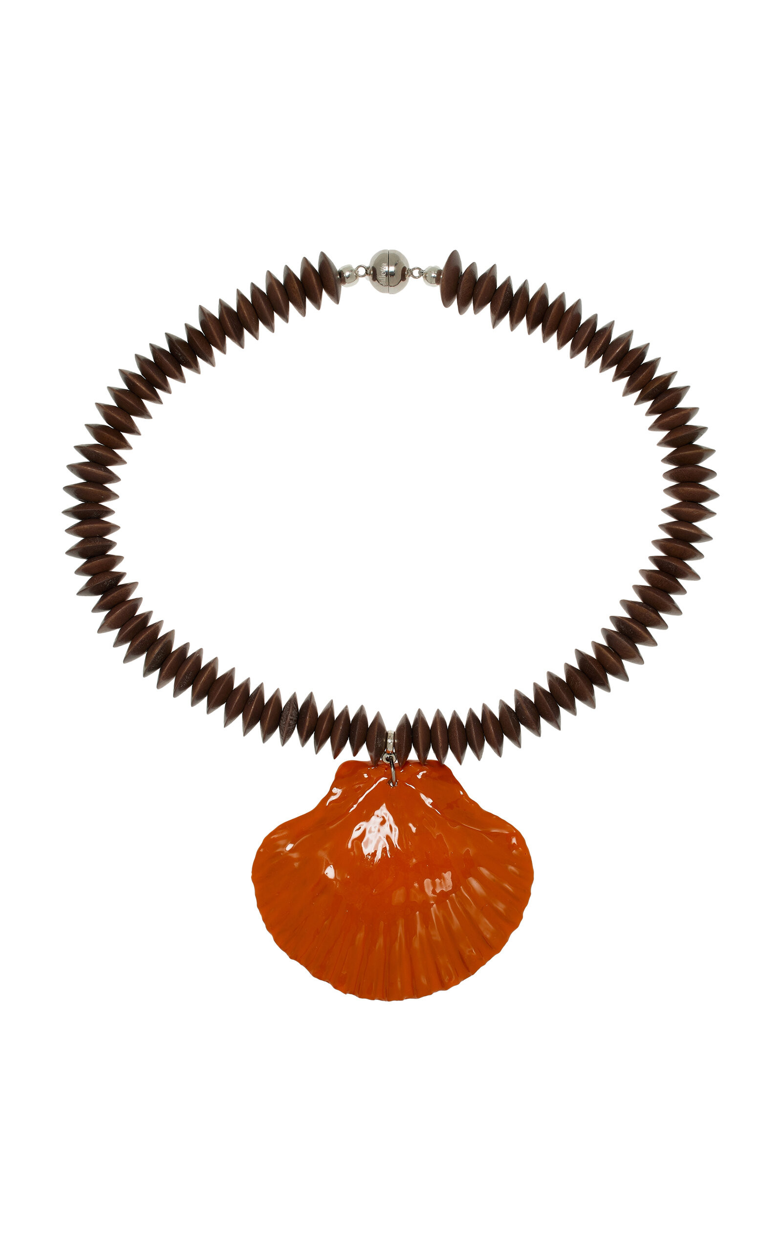 Exclusive Wood Beaded Pendant Necklace | Moda Operandi (Global)