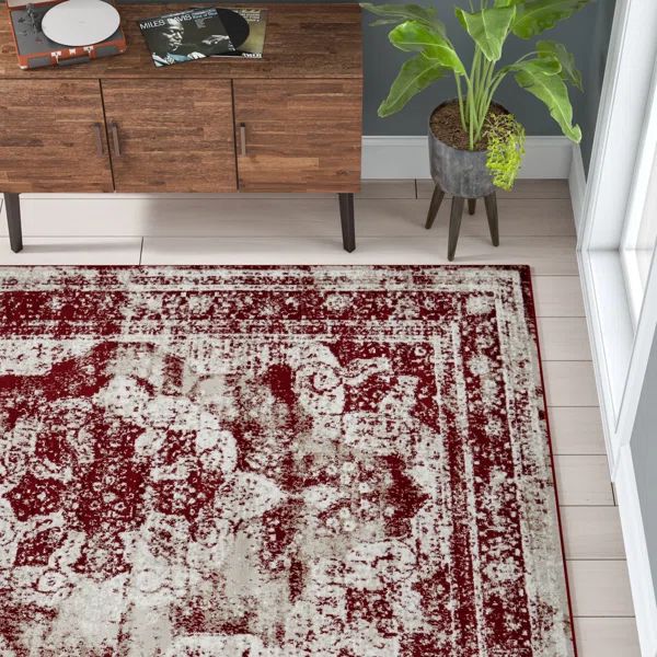 Runner Brandt Oriental Burgundy Area Rug | Wayfair North America