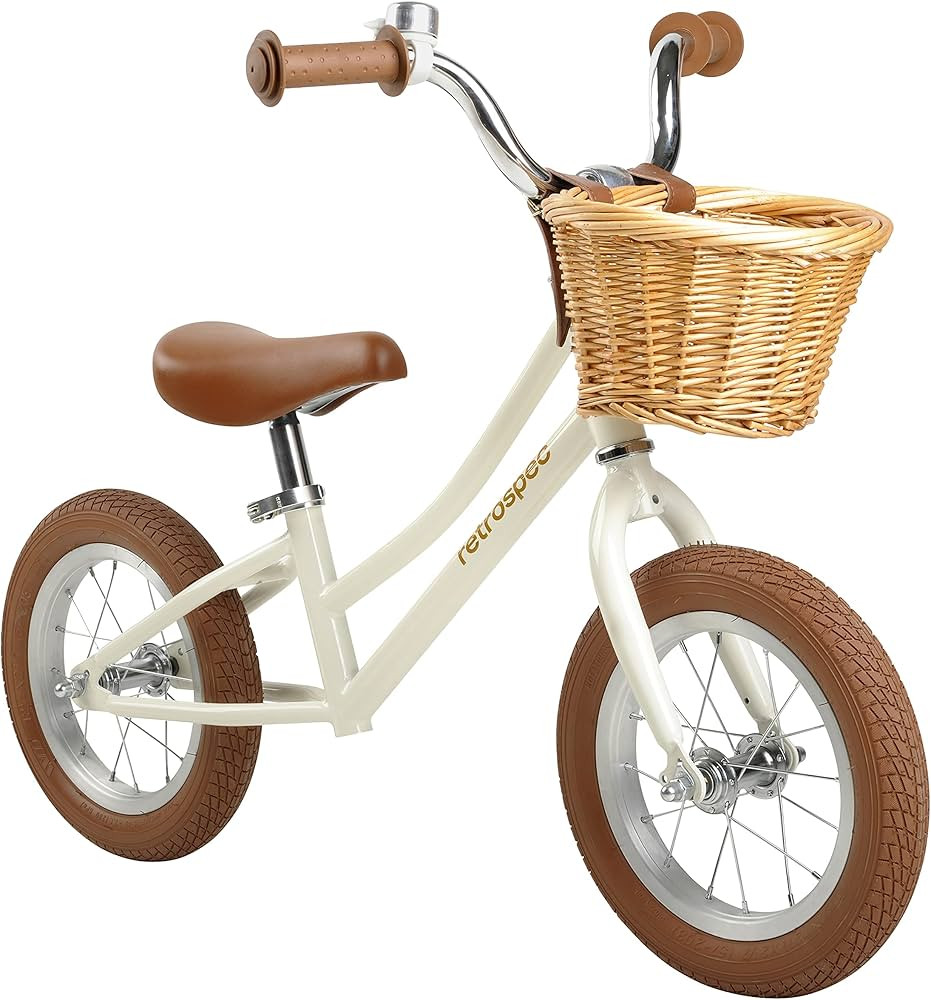 Retrospec Baby Beaumont Kids' Balance Bike for Toddlers, No Pedals, Air Filled Tires | Amazon (US)