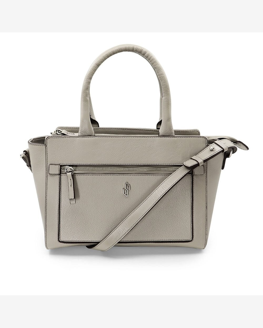 Bolsa Tote Cinza Couro Bolso Frontal | Riachuelo (BR)