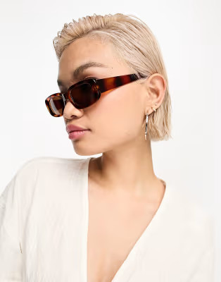 & Other Stories rectangle sunglasses in tortoiseshell | ASOS (Global)