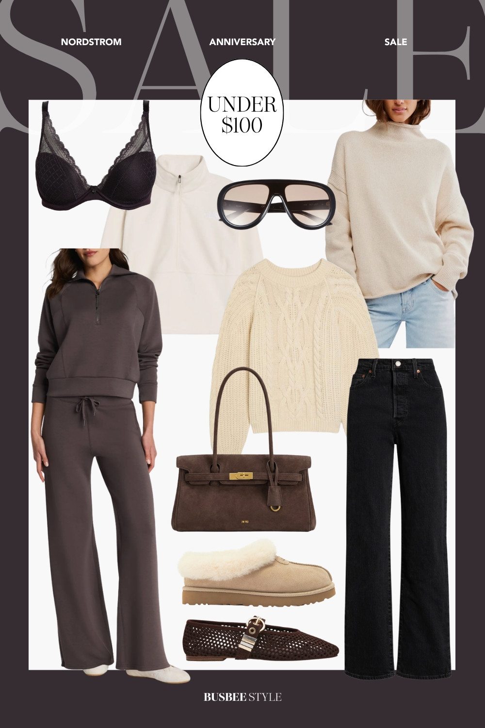 Everything in this photo is under $100. Yes, everything!

Proof that a great sale doesn't have to mean a big spend. This edit covers the basics worth stocking up on this year: a comfortable everyday bra, a quarter-zip pullover, a cable knit sweater, an oversized turtleneck, black straight-leg denim, cozy slippers, and a woven flat, all under $100. 

These are the pieces that quietly do the most work in a wardrobe.

#LTKootd #LTKOver40 #LTKSaleAlert