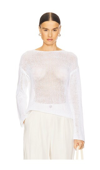 Coated Pullover in Optic White | Revolve Clothing (Global)