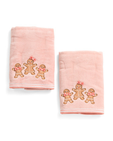 2Pk Gingerbread Seashell Hand Towels | TJ Maxx