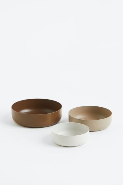 3-pack Metal Bowls | H&M (US)