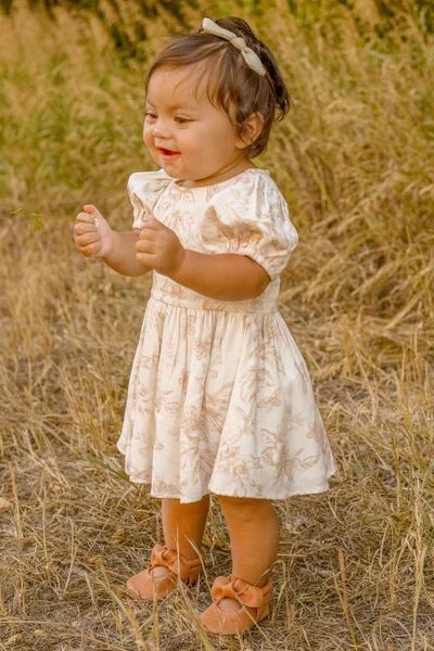 Baby Odette Dress Set in Taupe | Ivy City Co