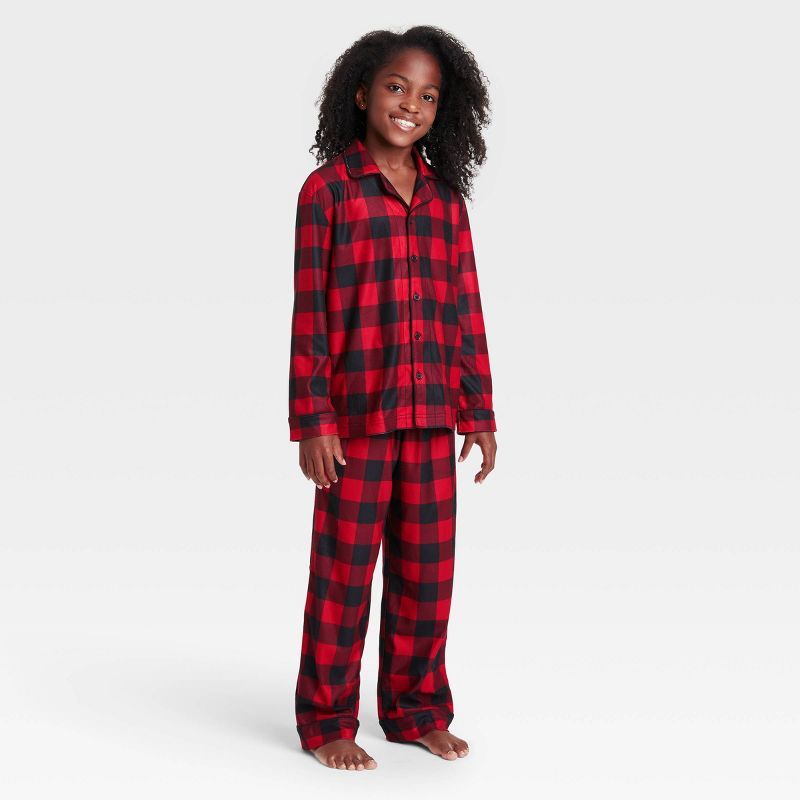 Kids' Holiday Buffalo Check Matching Family Pajama Set - Wondershop™ Red | Target
