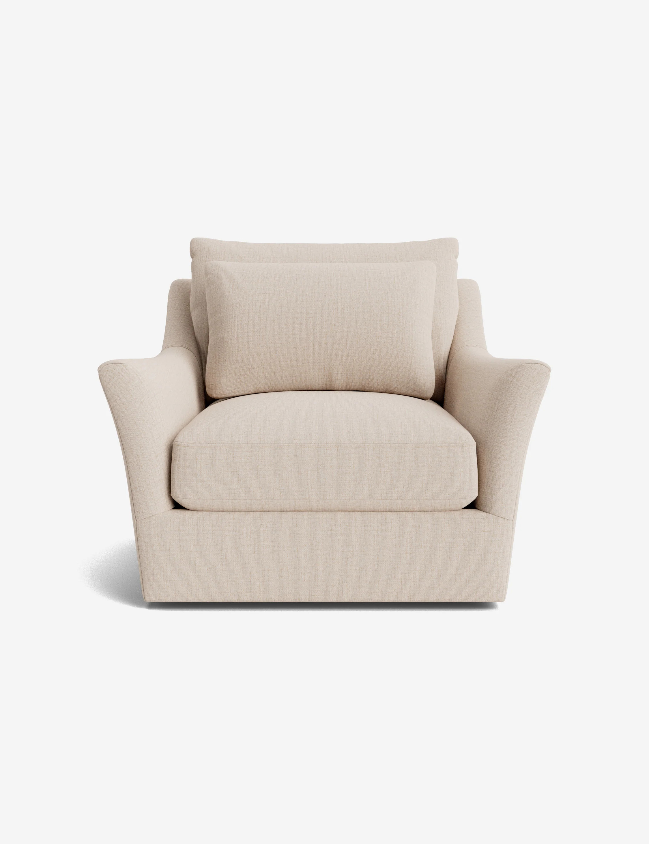 Niven Swivel Chair, Talc Performance Linen | Lulu and Georgia 
