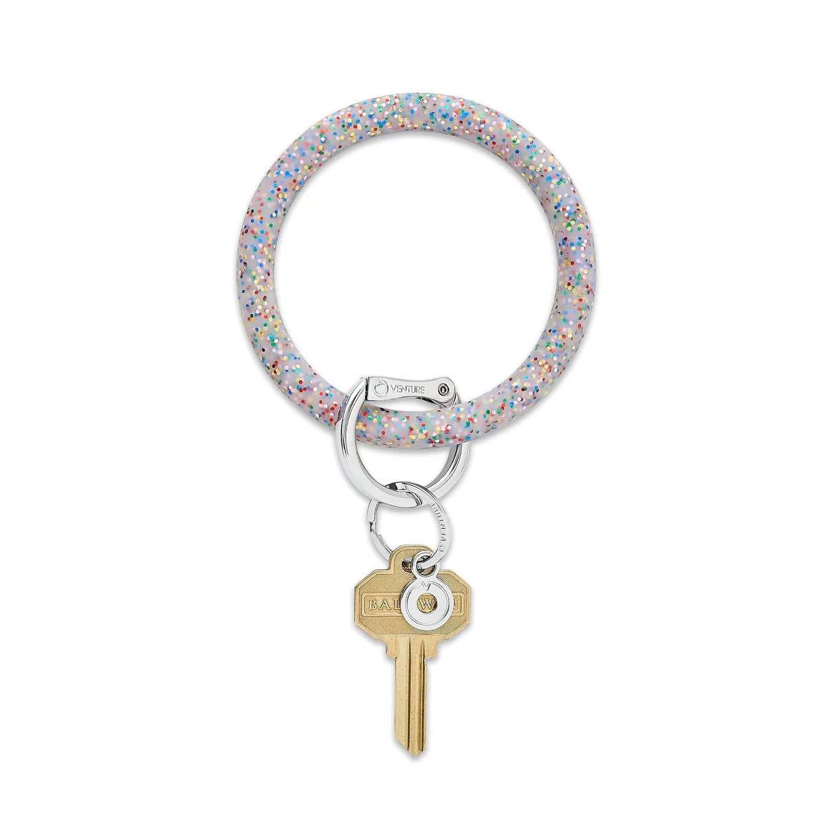Rainbow Confetti - Silicone Big O® Key Ring | Oventure