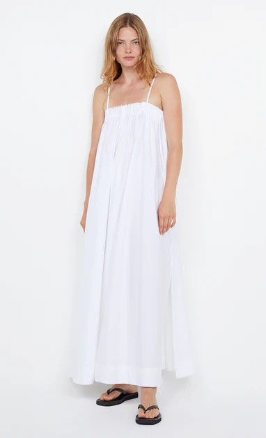 ALUCA PINTUCK MAXI DRESS - WHITE | Bec & Bridge (Global)