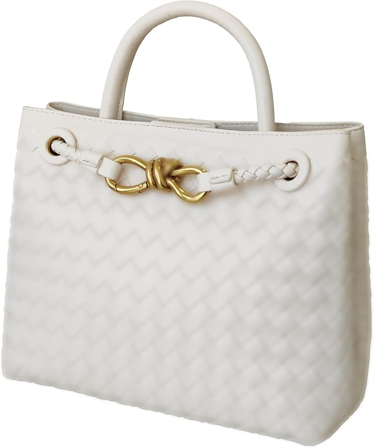 URAWOW Woven Bags for Women Bowknot Tote Hobo Shoulder Crossbody Bags PU Leather Handwoven Woven ... | Amazon (US)