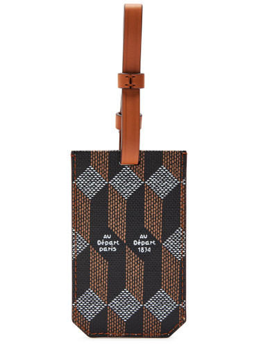 Printed leather luggage tag | Harvey Nichols