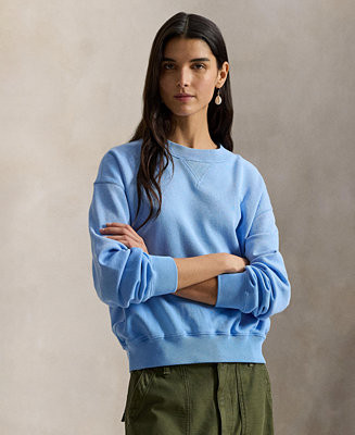 Women's Lightweight Fleece Crew Neck Sweatshirt | Macy's