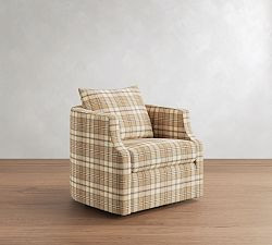 Monroe Barrel Arm Swivel Chair | Pottery Barn (US)