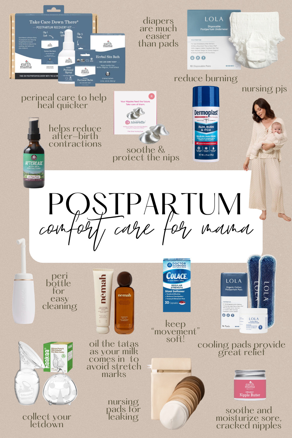 If you’re building your postpartum kit, save this now 🤍 These are the actual must-haves that help you heal faster, feel more comfortable, and make those first few weeks so much easier. From perineal care and cooling relief to nursing must-haves and recovery staples—this is everything I wish I used after bringing baby home.

Think: postpartum, disposable underwear (trust me), soothing nipple care, peri bottle, sitz bath essentials, and products that actually help with after-birth recovery.

Perfect for: first time moms, hospital bag prep, postpartum recovery kits, breastfeeding support, and healing after delivery. 

 #LTKmomlife #LTKBaby #LTKBump