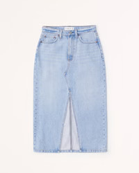 Denim Midi Skirt | Abercrombie & Fitch (US)