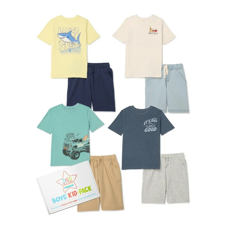 365 Kids from Garanimals Boys Mix and Match Kid Pack Outfit Set, 8-Piece, Sizes 4-10 | Walmart (US)