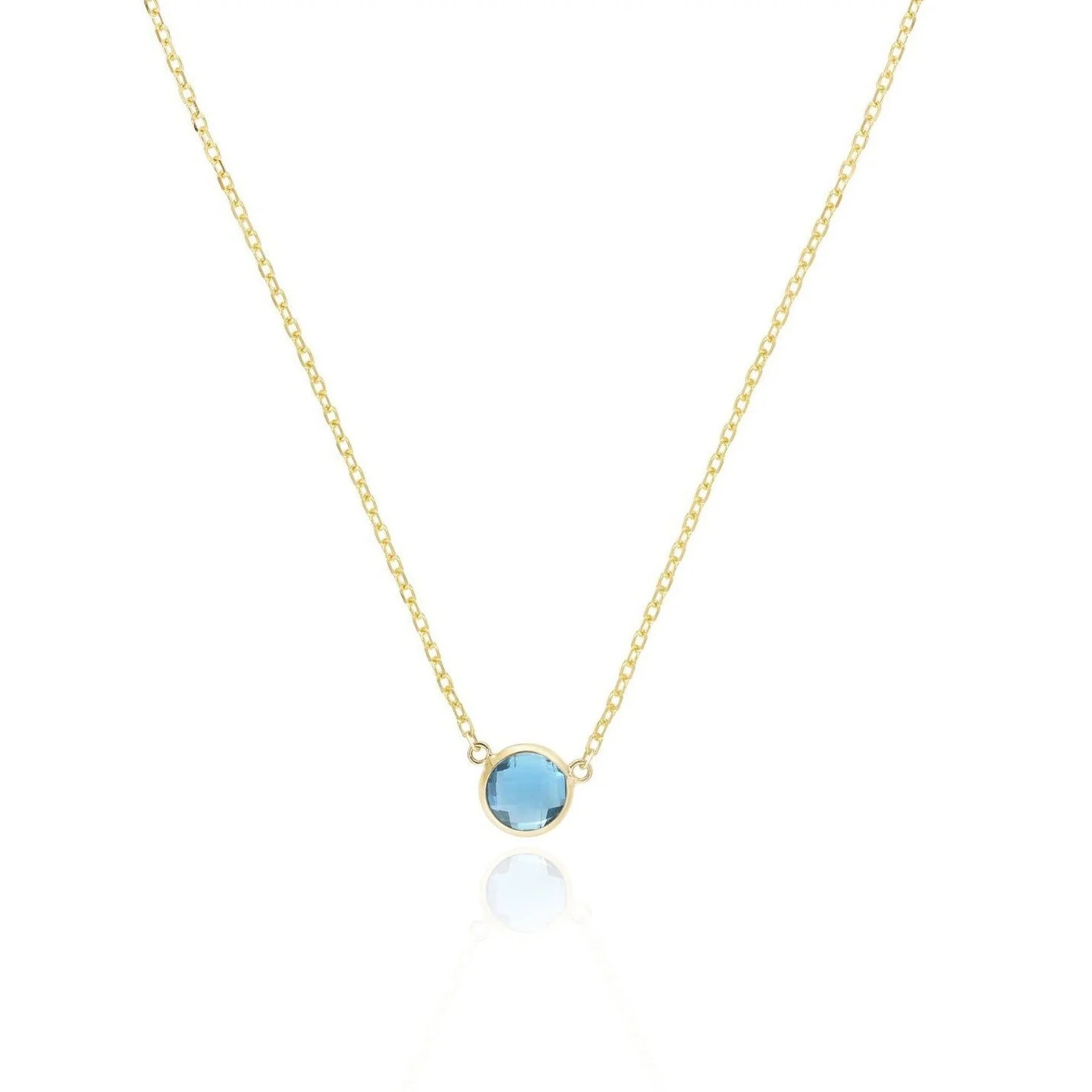 Blue Topaz Single Bezel Necklace | Shop Simon
