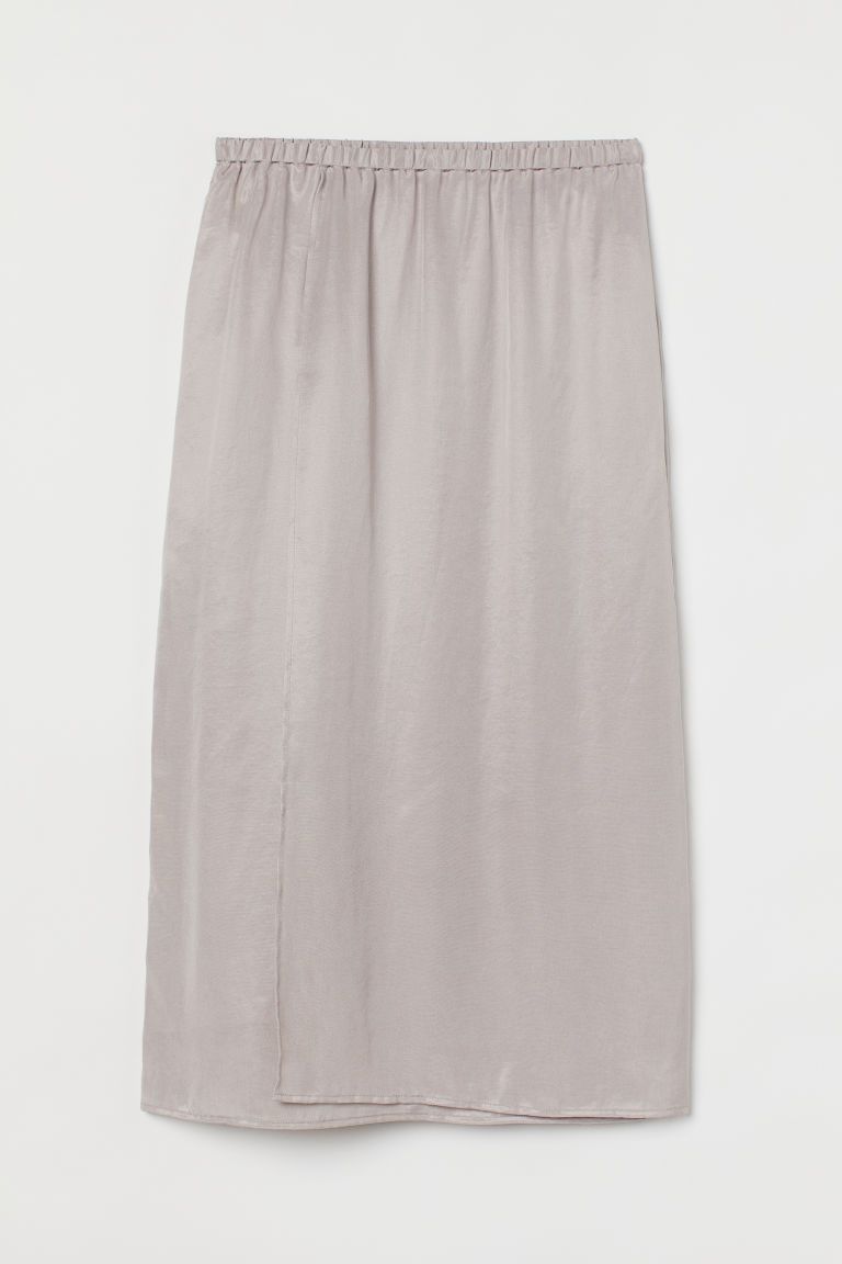 H & M - Lyocell Wrapover Skirt - Brown | H&M (US + CA)