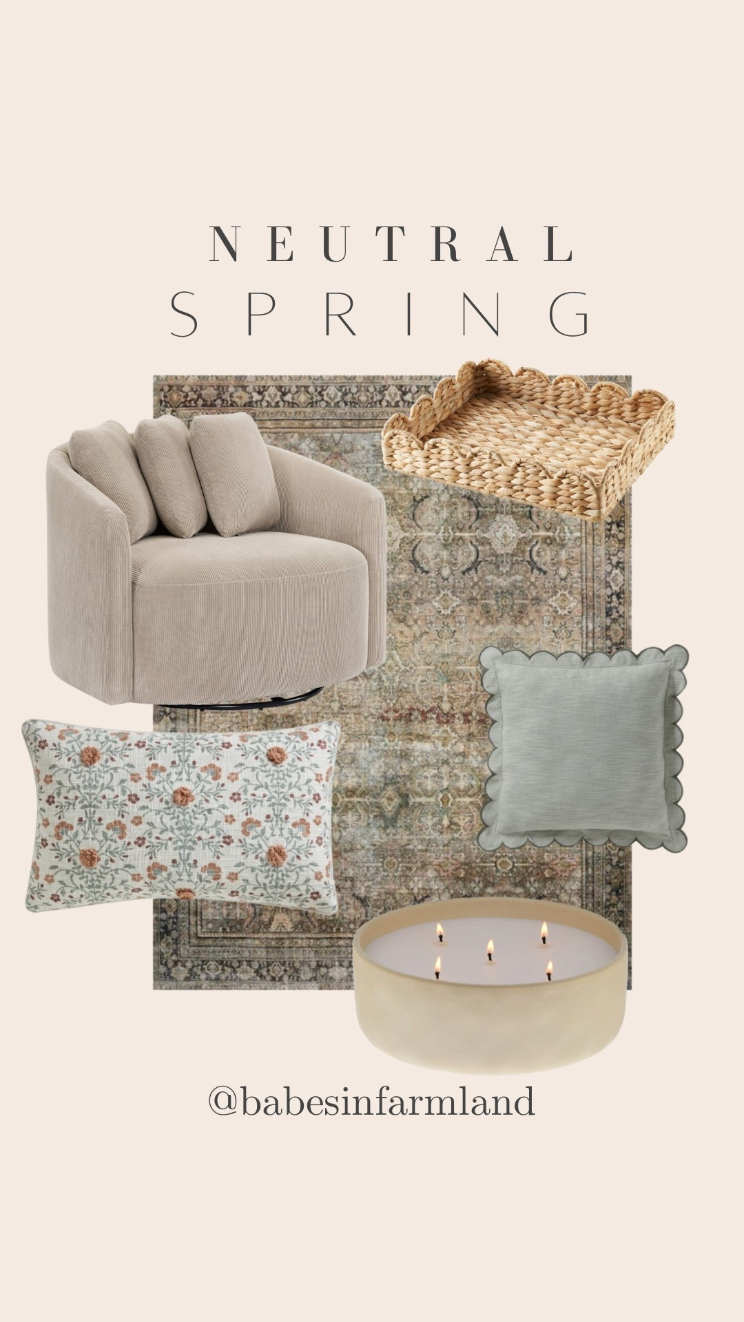 neutral spring home decor, neutral spring, rug, armchair, throw pillows, candle, rug, popular rug, spring pillows, spring home decor, living room, neutral chair, swivel chair, drew barrymore, my Texas home 

#LTKHome #LTKFindsUnder100 #LTKSeasonal