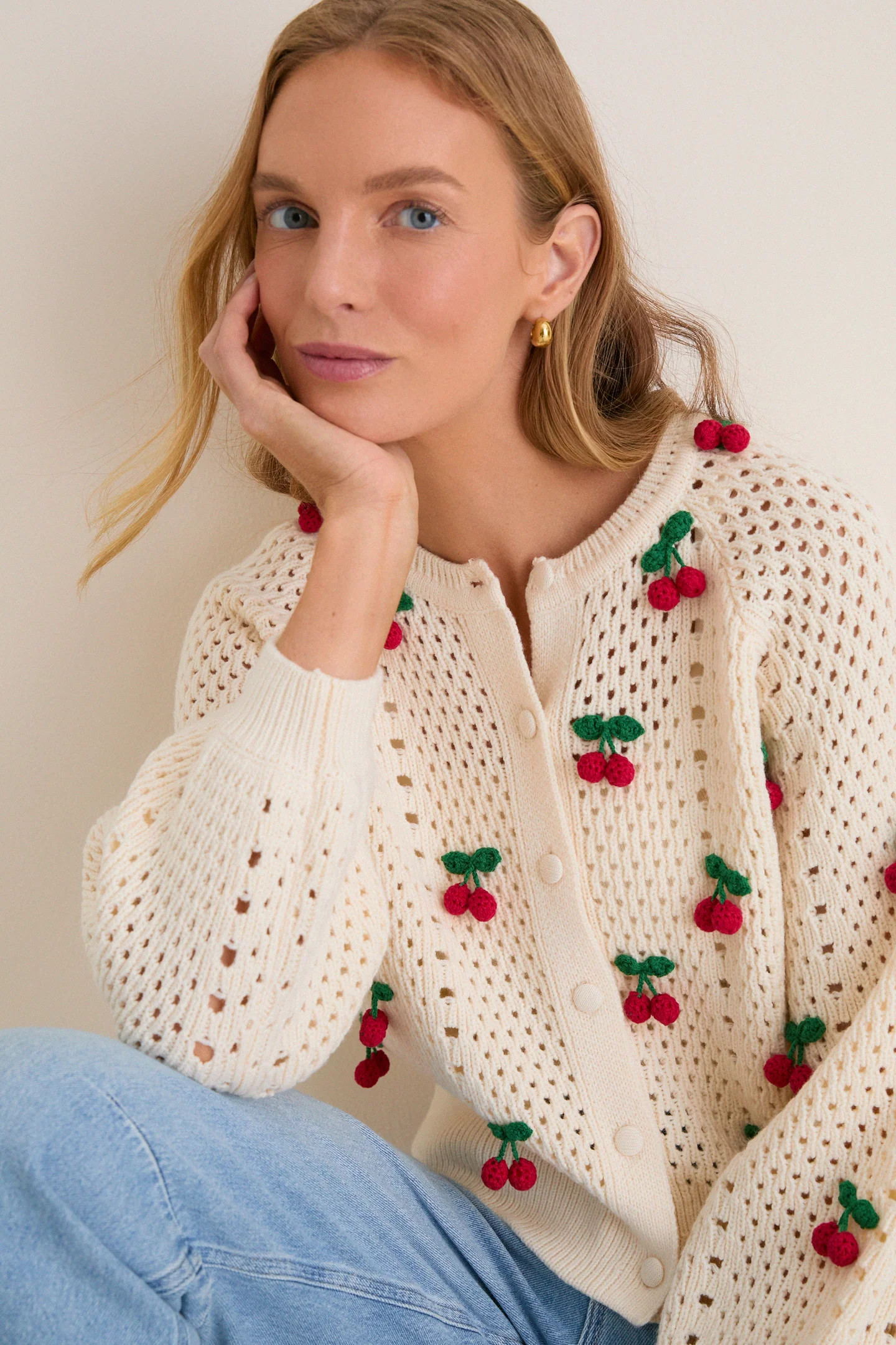 Cherry Embroidered Cora Cardigan | Tuckernuck (US)