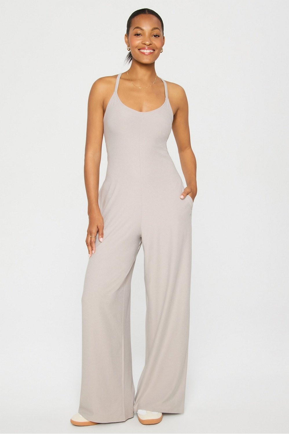 Cloud Jersey Wide Leg Onesie | Fabletics