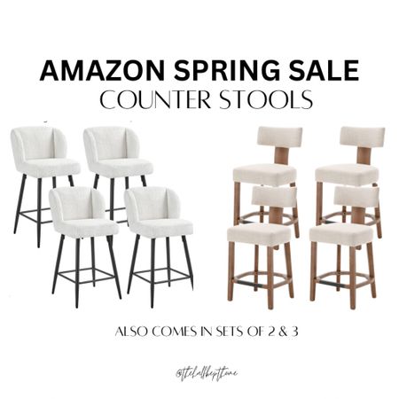 Amazon spring sale on counter stools! Several styles in sets of 2, 3 and 4! Kitchen decor, dining decor, island stools, counter stools. 

#LTKhome #LTKSeasonal #LTKsalealert