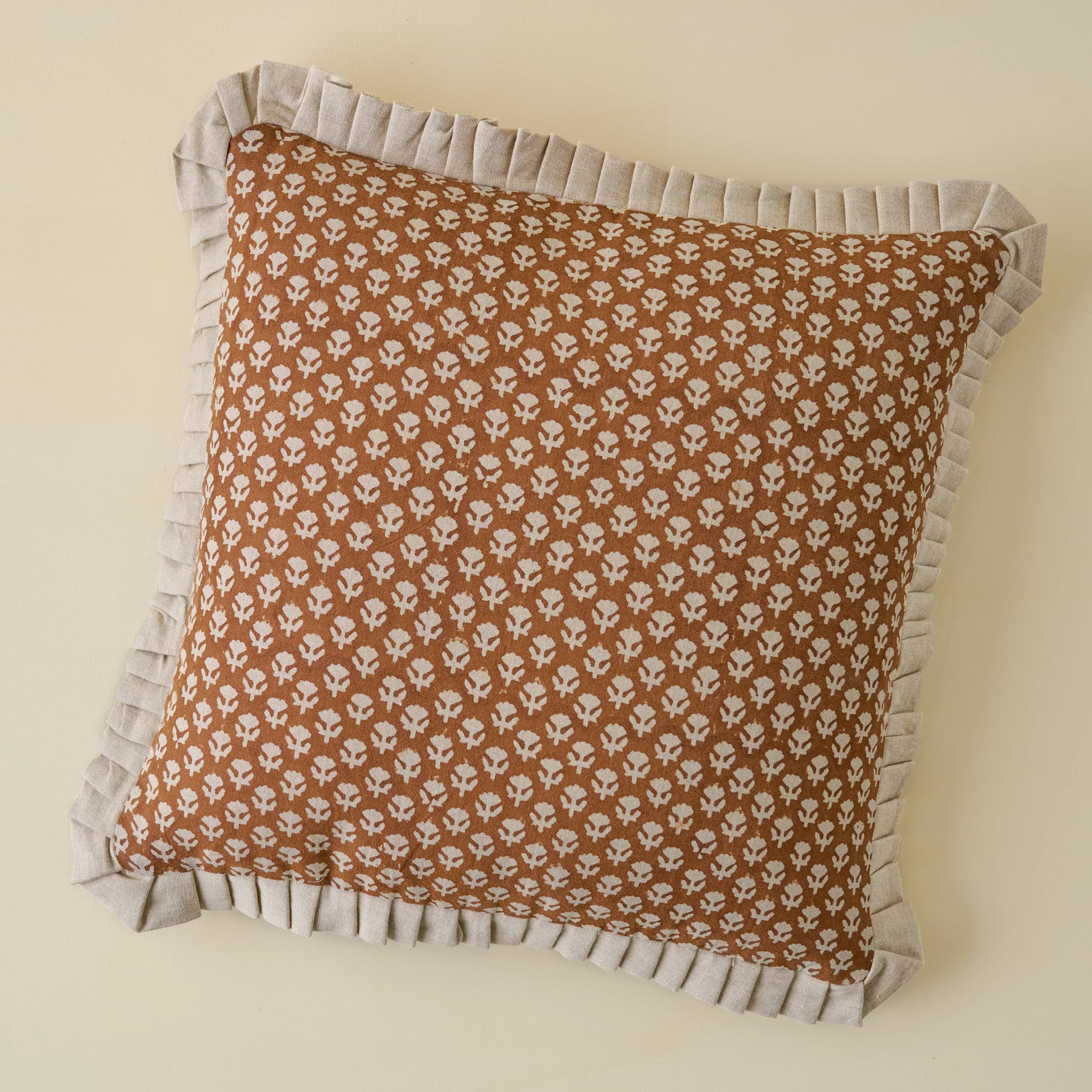 Emma Block Printed 18x18 Pillow w/ fill | Magnolia