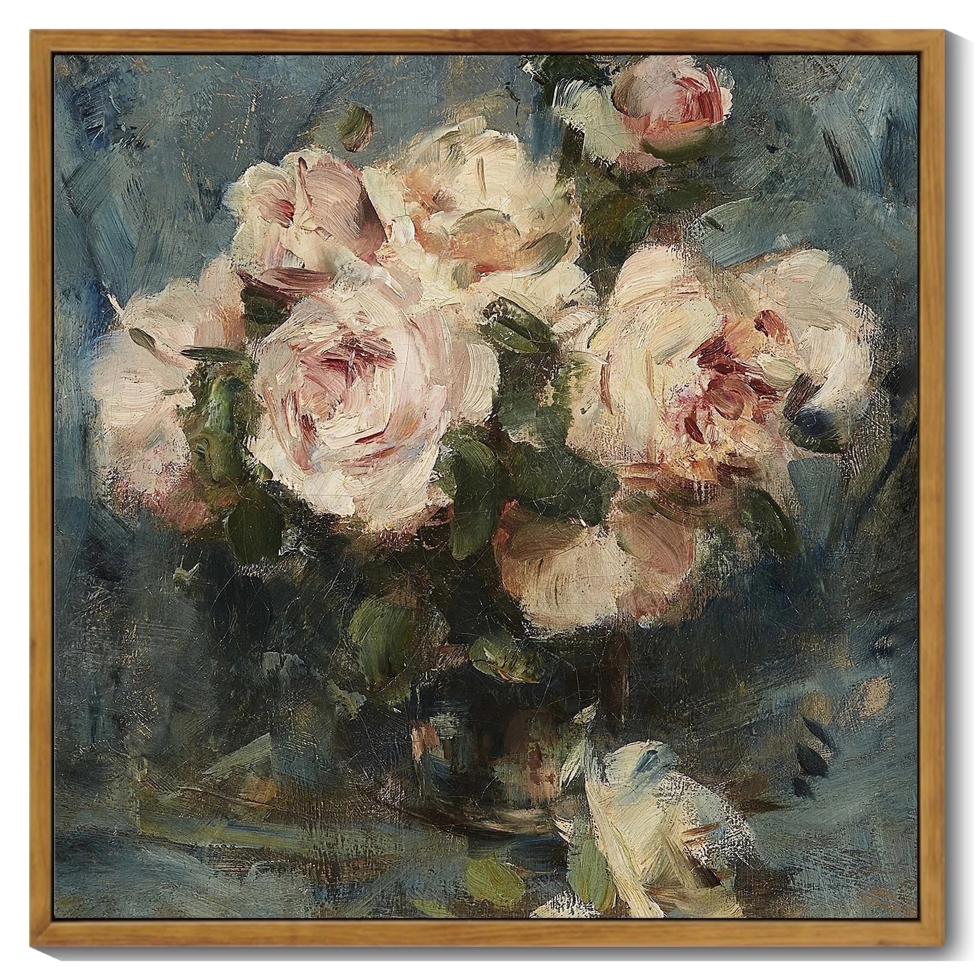 Drsoum Vintage Flower Wall Art 16x16in Natural Framed Classic Retro Floral Wall Prints Modern Far... | Walmart (US)