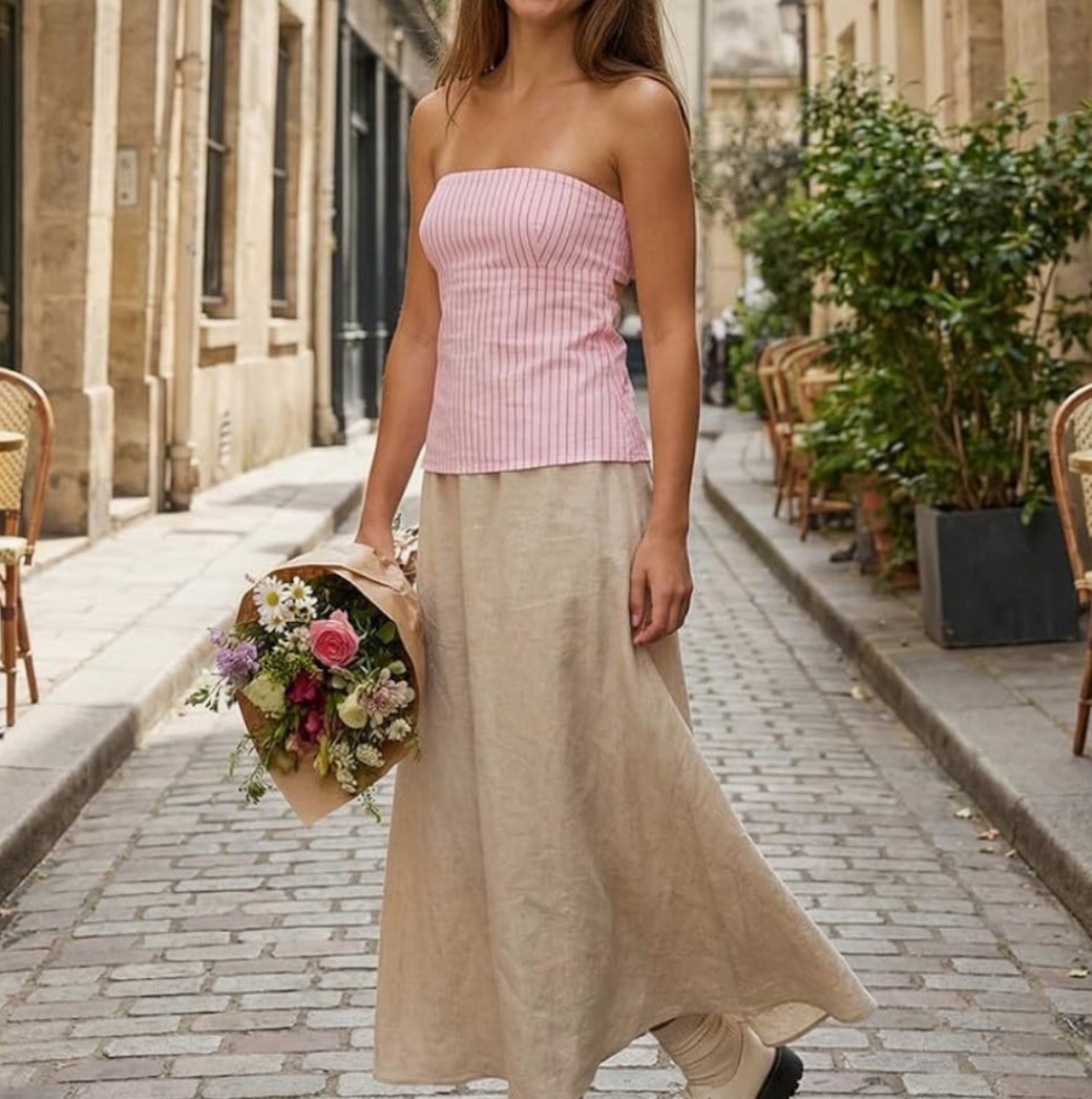 Find in my New Bloom Collection.✨ This Peplum Strapless Bubble Bandeau Top is flirty and made for that effortless spring moment. Perfectly paired with a linen midi for an elevated, feminine look.

Add to cart now and build your perfect spring outfit.🌸

#LTKSeasonal #LTKFestival #LTKMidsize