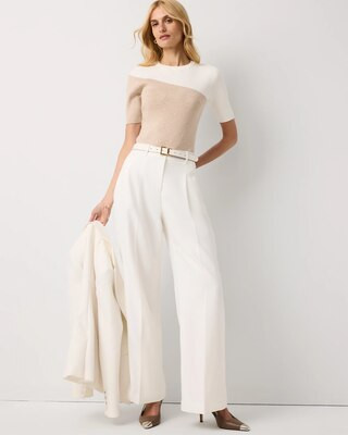 Pleated Wide Leg Pant | White House Black Market