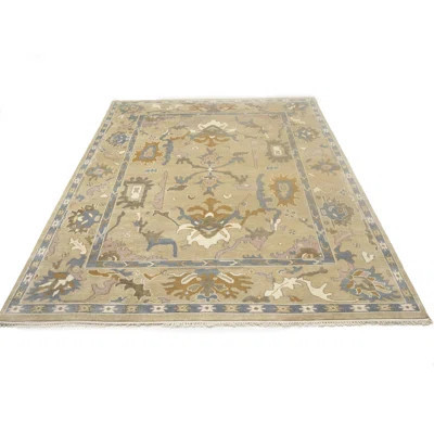 Muted Khaki Traditional 9X12 Oushak Chobi Oriental Area Rug | Wayfair North America