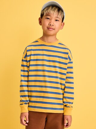 Printed Oversized Long-Sleeve T-Shirt for Boys | Old Navy (US)