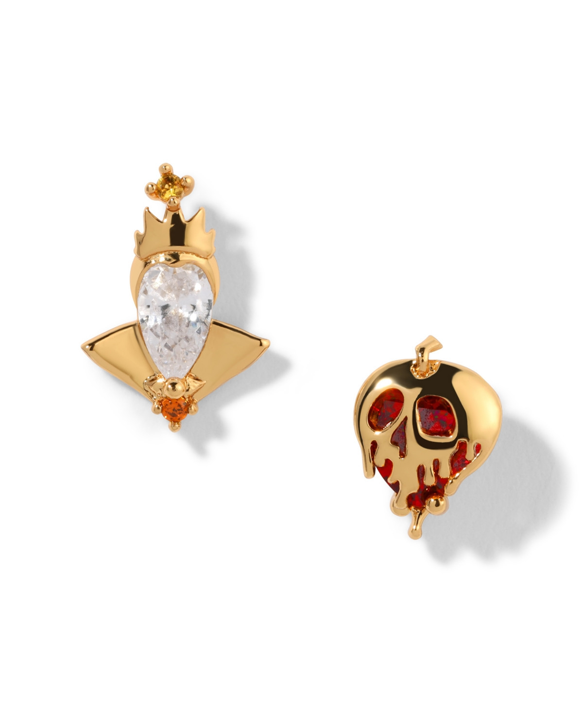 Girls Crew Disney Villains Multi-Color Evil Queen Studs - Gold | Macy's