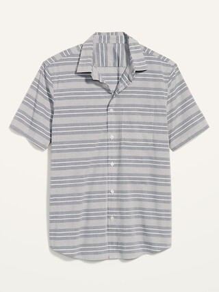 Built-In Flex Striped Everyday Short-Sleeve Shirt for Men | Old Navy (US)