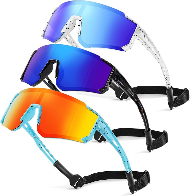 3 Pack Kids Polarized Sunglasses - Youth Baseball Sunglasses for Boys Girls Age 3-12 Sports UV Pr... | Amazon (US)